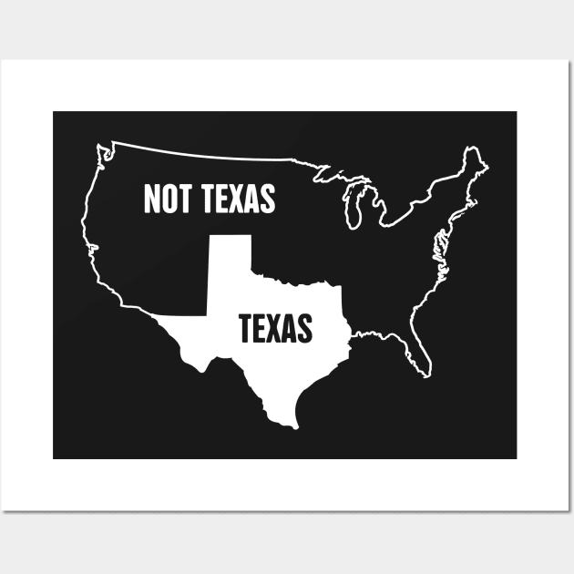 Funny Texas & United States Design Wall Art by MeatMan